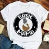 T-shirts femmes dessin animé léopard lettre hauts tendance maman maman mère mode vêtements élégant T haut dame imprimer fille T-shirt