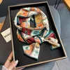 Luxe geruite magere zijden sjaal vrouwen mode haarbands necklerchief hoofdband nek stropdas wraps vrouwelijke sjaals bandana foulard