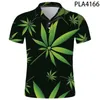 Мужская половая рубашка Polos Leaf 3D Print Men Fashion Camisas Streetwear Casual Harajuku Hombres с коротким рукавом Ropa de Hombremen's Mind's Mild22