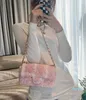 Pink Tweed Classic Mini Flap Facs Chain Luxury Designer Women Prespags Handbags