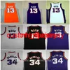 Pas cher Orange Bleu Steve # 13 Nash Jersey Vintage Blanc Violet Noir Charles # 34 Barkley Jersey Steve Nash Chemises Dream Team Barkley Taille S-XXL