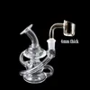 New Design Handsize Recycler Water Pipe Dab Oil Rig Antioverflow Glass Beaker Bong Portable In Pocket with 4mm Quartz Banger Nail Dhl Free