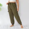 Женские брюки плюс размер женщины бегут бегут активные спортивные штаны конусные тренировочные лаунджа с карманами армия зеленые брюки 3xl ouc15333women's