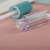 2ml kompakt mini şeffaf plastik dudak şişesi taşınabilir güzellik makyajı doldurulabilir kap boş kozmetik ambalaj yuvarlak dudak parlak tüpleri