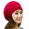 Gorro/crânio tampas femininas boina chapéu de malha de malha, senhoras, chapéus de inverno para chapéu de peles femme de lã quente gorro Invierno Mujer Davi22