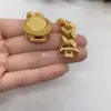 Zartes Muster stehlen Seel-Armbänder Unisex-Buchstaben-Metallkettenarmband Paar goldenes Kuba-Armband mit Geschenkbox