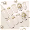 Decorazioni per nail art Salone Salute Bellezza Fl Perle Mezza perla Emisfero Ab Arcobaleno 1.5 2Mm M 4Mm Perle tonde Ruota strass 3D Decorati