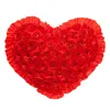 Cuscino a forma di cuore rosso Cuscino per schienale in peluche Regalo per fidanzata Simulazione Rose Decorato Tiro San Valentino Matrimonio A35Pillow