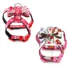 Dog Collars & Leashes Pet Puppy Harness Velvet & Leather Leash For Small Cat Chihuahua Pink Collar ProductsDog