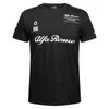 2021 HOT F1 Formuła 1 Alfa Romeo Team 2019 Sauber krótkie rękawe męskie i kobiety wyścigowe Raikkonen Summer T-shirt