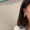 Dangle & Chandelier Silver Needle Korean Princess Powder Zircon Temperament Earrings For Women Bow Candy-colored JewelryDangle