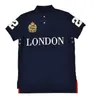 Wysokiej jakości projektant miasta Polos koszule mężczyźni haft bawełna londyńska marynarka wojenna nowojorska moda moda