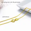 35cm-80cm 0.65mm Thin Real 925 Necklace Sterling Silver Color Slim Box Chain Womens Kids Girls Mens Jewelry Kolye Collares