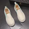 Italian Style Dress Wedding Party Shoes Luxury Canvas Handmade Slipon Driving Male Moccasins Business Leisure Walking Loafers