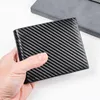 3 pcs wallets homens plutônio de fibra de carbono imprime duas cruz dobrável cruzar curto cartão de crédito