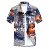 Mode Herren Hawaiian Shirt Männlich Casual Bunte Gedruckt Strand Aloha Shirts Kurzarm Plus Größe 5XL Camisa Hawaiana Hombre 220323
