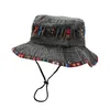 Hink hattar man kvinnor strand antisun panama bergsklättring resor fiskare hattar retro tryck sommarsol hatt utomhus 220812
