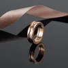 Hoogwaardige 316L titanium stalen paar ring klassieke single spoel veerontwerper ring voor vrouwen mannen Europees mode sieraden cadeau