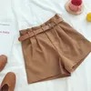 Itoolin Office Lady Spring Women Shorts Solid Suits With Sashes Female Pockets Casual Korean 220622