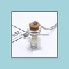 Hänge halsband hängsmycken smycken sier halsband lysande önskar flaskglas kristall blommatillbehör pärla för kvinnor droppleverans 2021