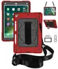 Hand Shoulder Strap Case For iPad 9.7 Inch 5th/6th Generation Heavy Duty Robot Armor Kickstand Shockproof Shell With Pencil Holder (C)