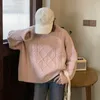 Kadın Sweaters Lucyever Vintage Yuvarlak Boyun Twist Sweater Kadınlar 2022 Katı Gevşek Örme Sakiller Kadın Uzun Kollu Tüm Maç Üstleri Mujerwo