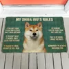 Carpets My Shiba Inus Rules Doormat Decor Print Animal Dog Floor Door Mat Non-Slip 3D Soft Flannel Custom Carpet For Hallway BedroomCarpets