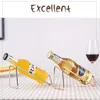 Wine Rack Display Bottle Beer Holder Champagne Stand Drink Shelf Stainless Steel Simple Household Bar Utensil Counter Decoration 220622