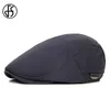 Fs Mode Casquettes Plates Pour Hommes Béret Chapeau Unisexe Femmes Hiver Chapeaux De Soleil Aléatoires Bérets Noirs Femme Cabbie Peaky Chapeau homme J220722