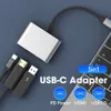 Type-C Hub USB C till HDMI-kompatibel splitter USB-C 3 i 1 USB 3.0 PD Fast Charging Smart Adapter för MacBook