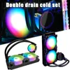 Fans Coolings RGB Cooling Fan Water Radiator CPU Integrated Double Drain Kit Computer Case DF Rose22