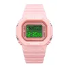 Orologi da polso Rettangolo LED Orologio digitale Donna Moda Donna Orologi sportivi Allarme Resist G Elettrico Uomo Studente Orologio da polso Bambino