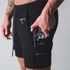 Summer Running Shorts Men Letter Print Elastic Waist Jogging Gym Fitness Quick Dry Training Casual Pants Male 220608