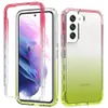 Wholesaler 360 Phone case Full Cover Transparent 2 in 1 Gradient Tpu For iPhone 6 7 8 plus X XR XS MAX 11 12 13 Pro Max samsung S22 S20