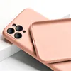 Étuis de téléphone portable Étuis souples en silicone liquide de haute qualité Doublure Fluff Résistant aux rayures Étui de couverture complet avec boîte de vente au détail pour iPhone 13 12 Mini X XS XR Pro Ma