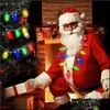 Decorazioni natalizie Forniture per feste festive Giardino domestico Mticolor Lampeggiante Bb Led Collana Light Up Bomboniere Migliori luci 9 Bbs Drop Delivery