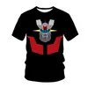 Erkek Tişörtleri Mazinger Z Anime Film Robot Sokak Giydirme 3D Baskı T-Shirt Moda Günlük T-Shirtmen's