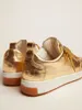 Par Casual Shoes Designer Luxury Top Version Ja Sneakers In Gold Laminated Leather Italian Real Small Dirty Shoes Full High-End Packaging