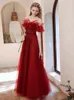 Party Dresses Red Luxury Sequined Feathers Long Sleeves Host Dress Formal Partydresses For Girls Gowns With Diamond HandmadeParty