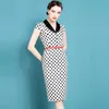 Casual Dresses High End Retro Dress Women's 2022 Summer Celebrity Temperament Wave Point Slim French Dress Casual