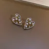 Bengelen kroonluchter ropuhov 2022 vrouw 925 zilveren naald diamant parel liefde oorbellen uitgehold ontwerp sense french licht luxe kerstgif