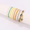 S2965 Bohemian Fashion Jewelry Multi-Layer Strands Beaded String Bracelet Ethnic Style Butterfly Pendant Pendant Candy Color Beads Bracelets