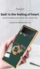 طلاء علبة الهاتف المغناطيسي حلقة الهاتف لـ Galaxy Z Flip 3 5G Silrackproof Silicone Stand Back Cover