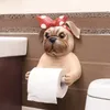 Carrete de baño estante de baño colgante de pared carrete de inodoro caja de cartón sanitario estante de papel higiénico creativo lindo perro caja de pañuelos soporte de papel T200425