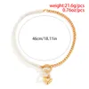 Collane con ciondolo Lacteo Bohemian Gold Color Love Heart Star Moon Collana per le donne Trendy Pearl Collar Chain Choker Neck Gioielli Regali Ell