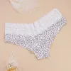 3 Pcs Lot Women Underwear Mixed Colors Random Lingerie Femme Sexy G String Thong Lace with Bow Pattern Pack of Panties Wholesale 220513