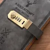 360 Pagi Spiralny Notebook z Dziennikiem Lock Notatnik Vintage Pirate Kotwice Pu Note Książka A5 Pirefowe Podróżnik z długopisem 220510