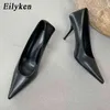 Dress Shoes Eilyken 2022 New Fashion Women High Heels Pumps Stripper Lady Wedding Bridal Green Prom Tacones Mujer 220507