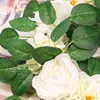 Fiori decorativi ghirlande da 200 pezzi di rosa sfusa foglie di vegetazione artificiale fiore finto per bouquet di nozze fai -da -te centrotavola detecorativa