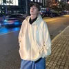 Męskie bluzy bluzy Solid kolorowe zip u góry dla mężczyzn jesienne Podstawowe ubrania nastolatki plus rozmiar zamek błyskawiczny harajuku streetwear